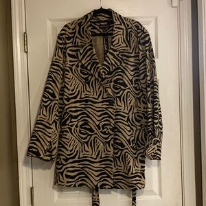 Dana Buchman Zebra Print Coat